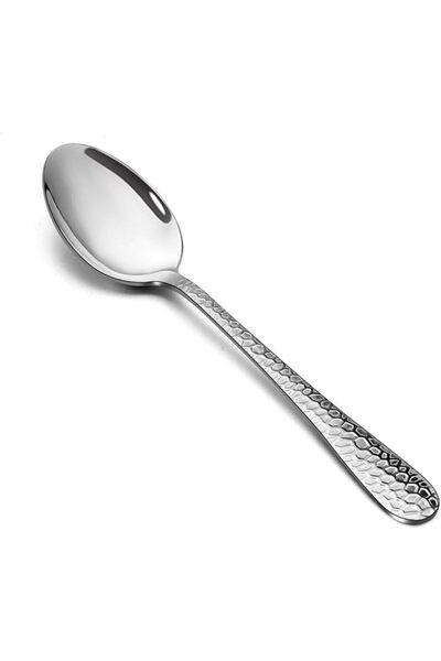 GENERAL E-far Stainless Steel Hammered Teaspoons Set of 12, 6.7 Inch