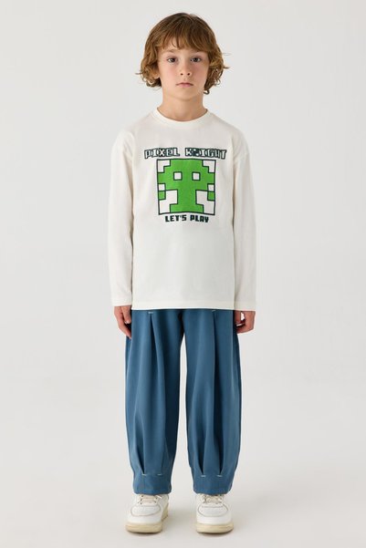 NBT JEANS Dečija muška ekru majica