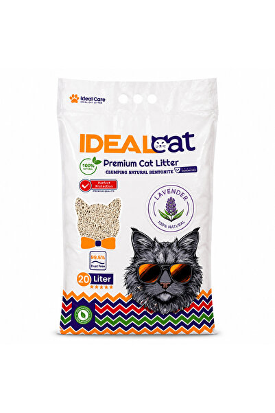 IdealCat IDEAL Cat Natural Bentonite Clumping Cat Litter, Lavender, 20 L, 16....
