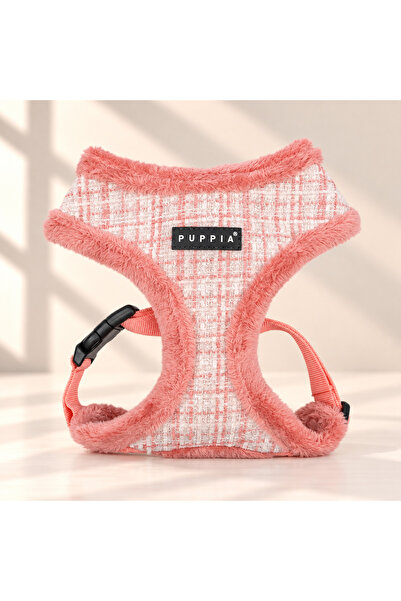puppia Köpek Göğüs Tasması – Pembe Tüvit Peluş Ayarlanabilir