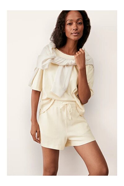 THE WHITE COMPANY شورت نسائي خفيف من القطن العضوي