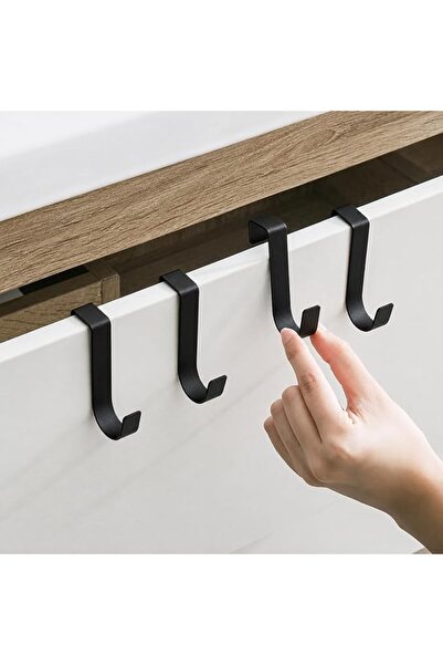 SYOSI Over the Door Cabinet Drawer Hooks for Kitchen and Bathroom J-Shape Hea...
