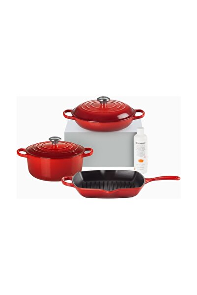 Le Creuset طقم أواني طهي مصبوبة من 3 قطع
