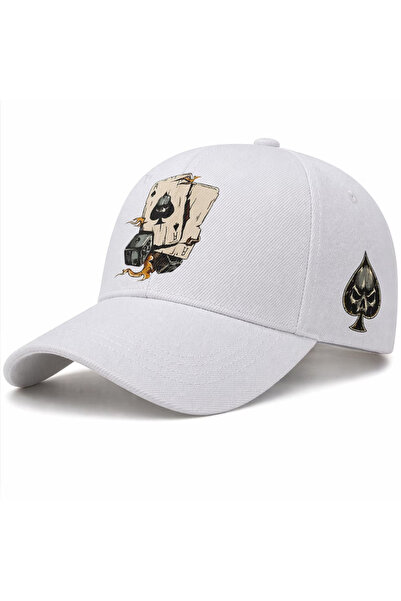 l'eivor Ace of Spades Poker Special Design Printed Velcro Cotton Hat