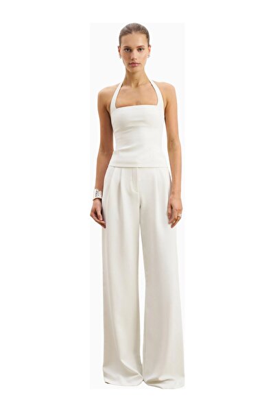 BECAUSE OF ALICE Effortless Pleated Wide Leg Trousers High Waist Wide Leg Wom...