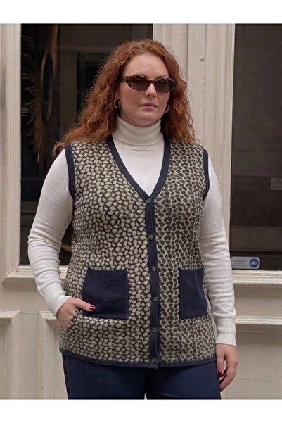 onno style women Plus Size Steel Mesh Classic Leopard Pattern Knitted Women's...