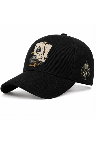 l'eivor Pălărie din bumbac cu velcro imprimată cu design special Maça As Poker