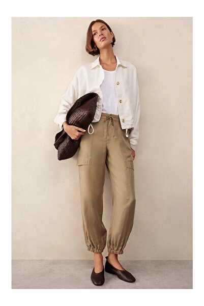 THE WHITE COMPANY Cupro Blended Cargo Women's Jogger Pants