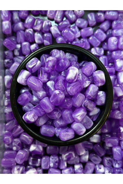 Bijumix Aksesuar 30 komada 12x8 mm ljubičastih i belih mramornih pravougaonih...