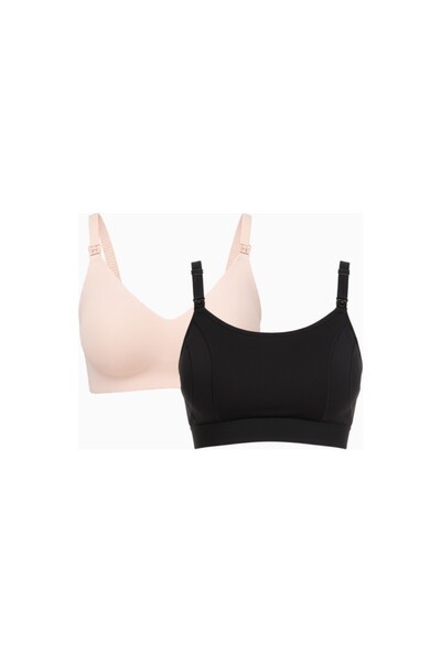 Momcozy Yn21 & Yn08 Seamless Nursing and Breastfeeding Bra Set