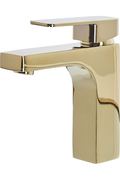 BELIANI Irupu Sink Faucet, Single Handle Classic Design, Water Saving, Brass ...