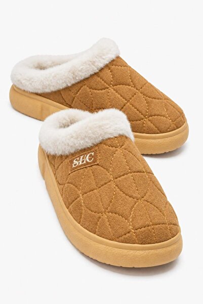 CCWAY AYAKKABI Women's Embroidered Gondola House Slippers Taba