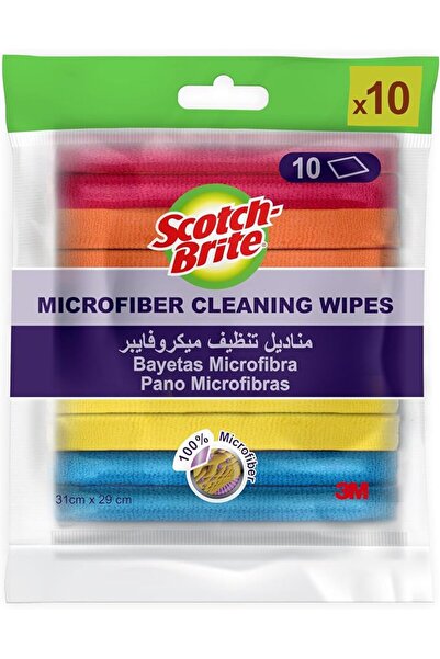 Scotch Brite 10-Piece General Purpose Microfiber Cloth Set Multicolor UU01237...