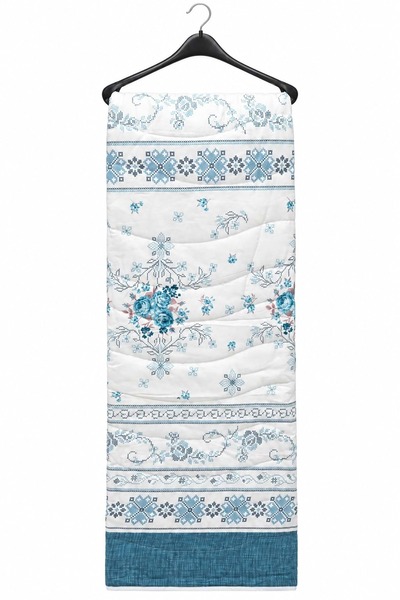 Manolya Cotton Multi-Purpose Single Pique Bedspread (155X220) - Green Cross S...