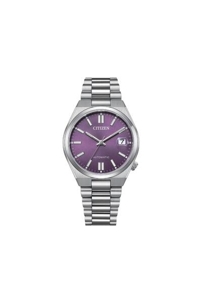 Citizen ساعة رجالية ميكانيكية بمينا أرجواني - NJ0200-50W