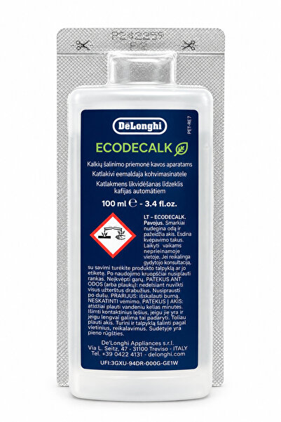 DELONGHİ DLSC101 Ecodecalk 100ml Kahve Makinesi Temizleme Solüsyonu (KUTUSUZ)