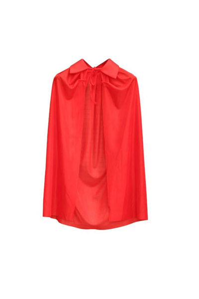 Lovesta Home Red Color Collared Cape for Children, Length 90 cm