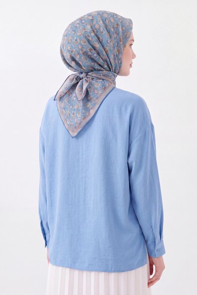 Silk Home Soft Scarf Vintage Floral Sky Blue