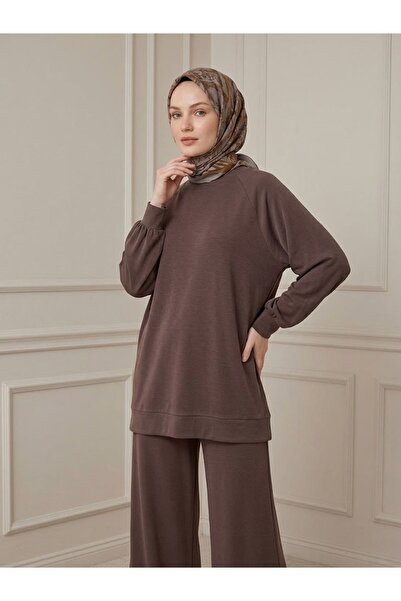 Lunsera Store طقم نسائي من قماش البيكيه مكون من قطعتين، مريح وطويل الأكمام، ط...