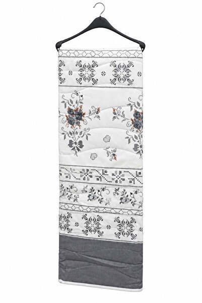 Manolya Cotton Multi-Purpose Double Pique, Bedspread (190X220) - Gray Cross S...
