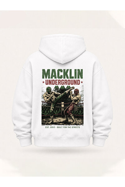macklin Unisex Women's and Men's Underground Design Text Printed Oversize 3 T...