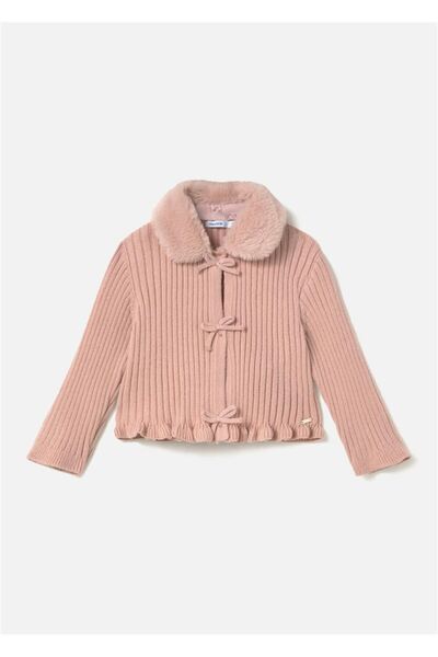 MAYORAL Kız Bebek Peluş Yakalı Örgü Hırka 2386
