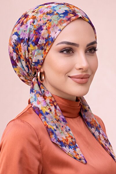 hadiora Praktična kapa-scarf sa cvetnim uzorkom