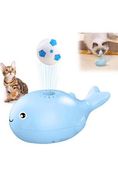 KASTWAVE Upgraded Whale-Shaped Floating Cat Toy Ball - Interactive Electric M...
