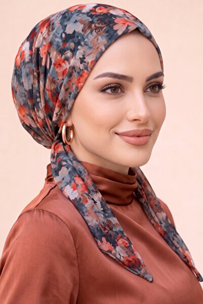 hadiora Praktična kapa-scarf sa cvetnim uzorkom