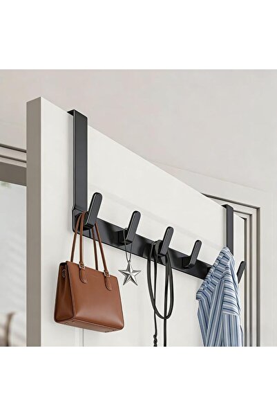 ANYUAN Door Hook, Heavy-Duty Back Door Coat Rack With 6 Hooks, Suitable For H...