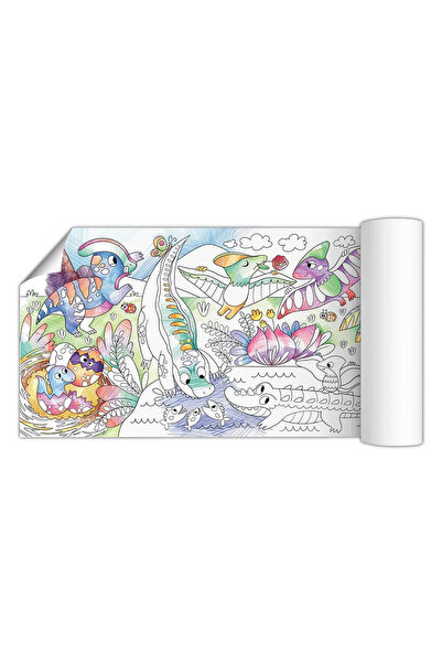 dodotoys Poster de colorat, Dinozauri, 70 x 16 cm