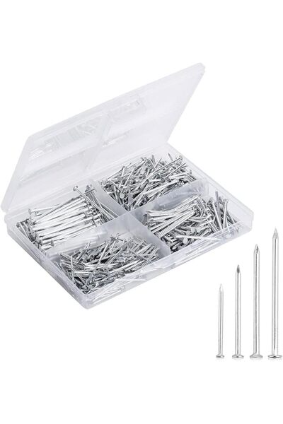 X SPRING Nail Assortment Kit, 200 PCS Picture Hanging Nails and Finishing Nai...