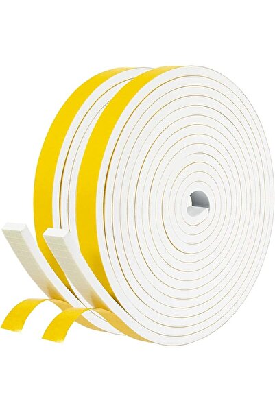 AMAWMW White Door Weather Stripping 26 Feet, 1/2 Inch Wide X 1/4 Inch Thick, ...
