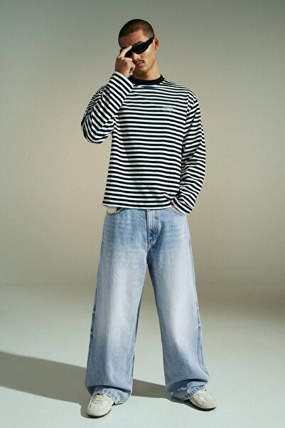Bershka Armalı barrel jean
