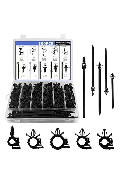 Wawasia 150pcs Wire Loom Clips Car Automotive Harness Routing Clip Assortment...