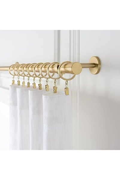 HASTHIP ® 10Pcs Golden Curtain Ring Clips Openable Curtain Ring Clips for Qui...