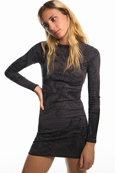 Bershka ARIES X uzun kollu mini elbise
