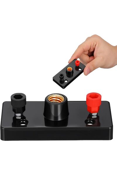 PRETYZOOM 10pcs Physics Screw Lamp Holders Plastic Bases For Electricity Teac...