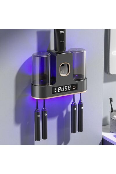 JOYZZZ Rechargeable toothbrush holder, 4 Slots Wall Mounted Toothbrush Organi...