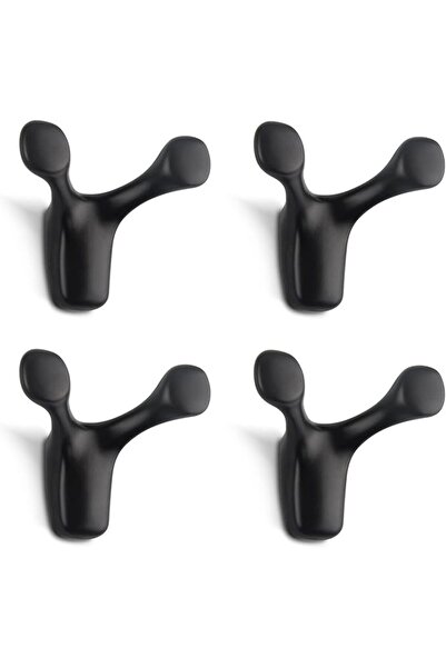 GENERAL 4pcs Wall Mounted Coat Hooks, SYOSI, Antler Double Prong Durable Wall...