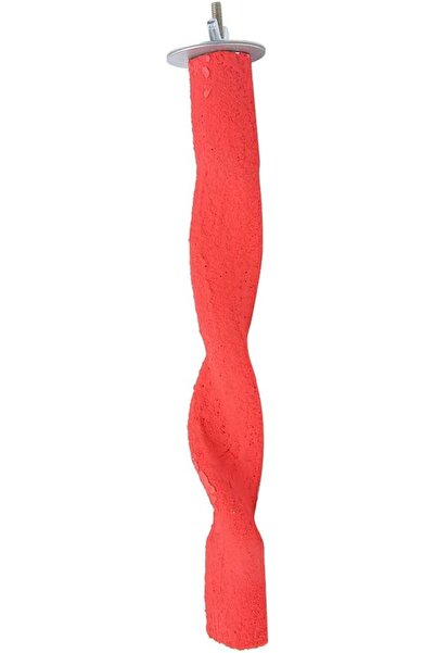 KIMISS Bird Cage Sanding Perch with Twisted Bar - Parrot Nail File Holder, Id...
