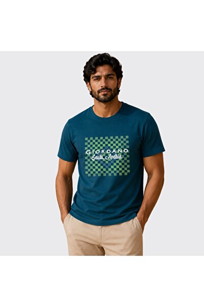 Giordano Men's Slim Fit Saudi National Day Print Tee