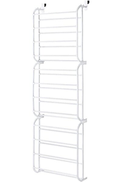 Whitmor Over The Door Shoe Rack, 36 Pair, White