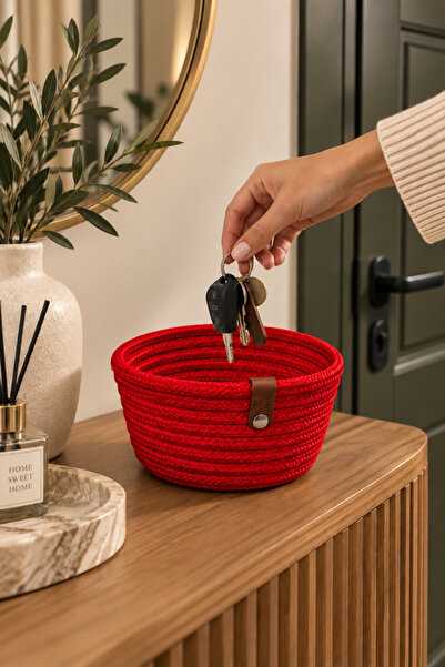 MaVaux Fleur Decorative Wicker Organizer Basket – Wardrobe, Entrance Organize...