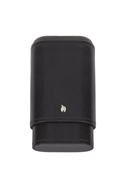 Zippo Signature Solid Deri Puro Kılıfı Seyahat Humidoru - Siyah