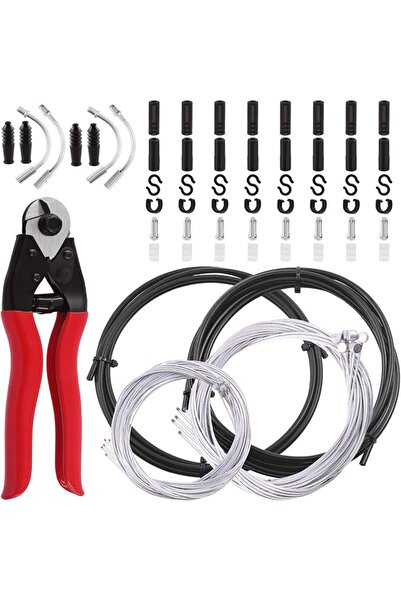 Swpeet 67Pcs Universal Bicycle Shifter Cable Housing with Bike Cable Cutter K...