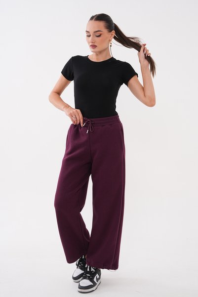 Mega Life Belted, Cashmere-Embellished, Three-Yarn Pants with Stoppered Cuffs
