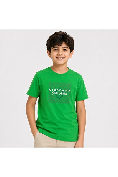 Giordano Junior Regular Fit Saudi National Day Print Tee
