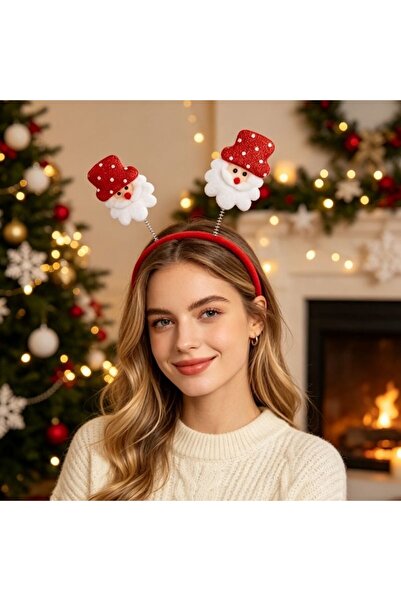 Kmt Style Christmas product, decorative headband with two movable ends on spr...