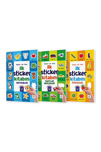 yükselen zeka İlk Sticker Kitabım Seti (Stickerlı 3 Kitap)